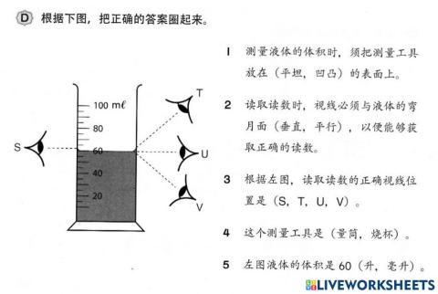 三年级科学测量
