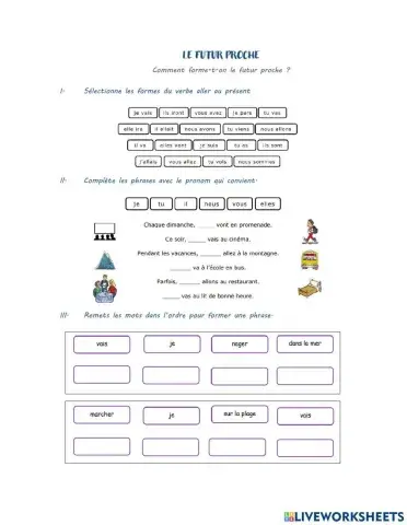 Le verbe aller et le futur proche