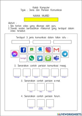 Jenis dan Contoh Perisian Komunkasi