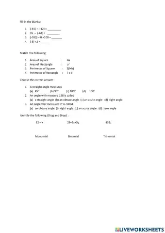 Worksheet 1