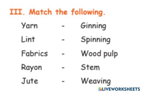 Matters and materials