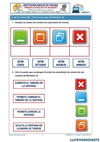 8. Reto Reiche. Ventanas en Windows 10.