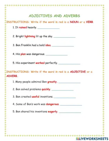 Adjectives and adverbs