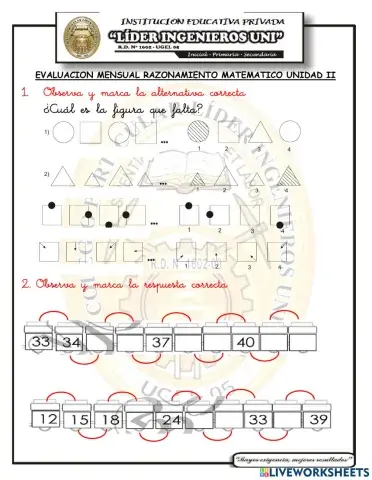 Examen de raz matematico iii unidad