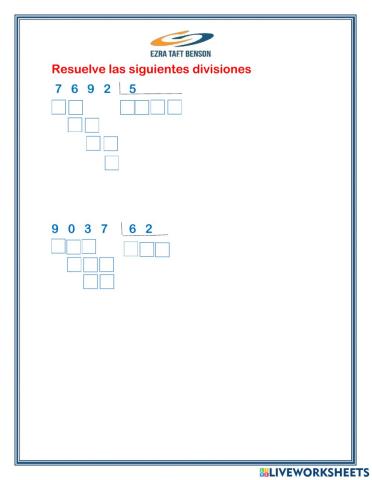 Evaluación de divisiones