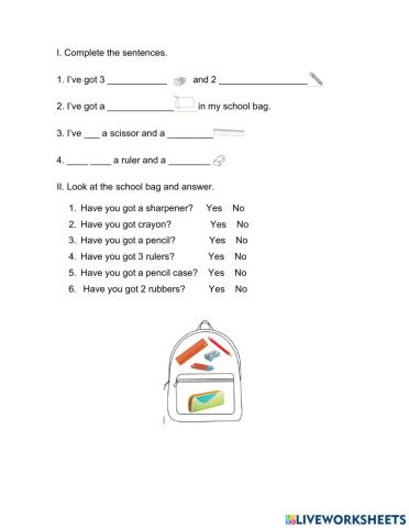 School Objects: I've got