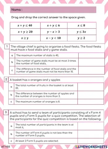 Linear Inequalities in Two Variables