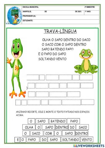 Língua portuguesa e matemática