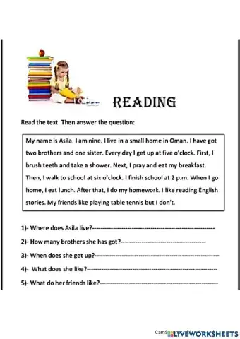 Reading comprehension