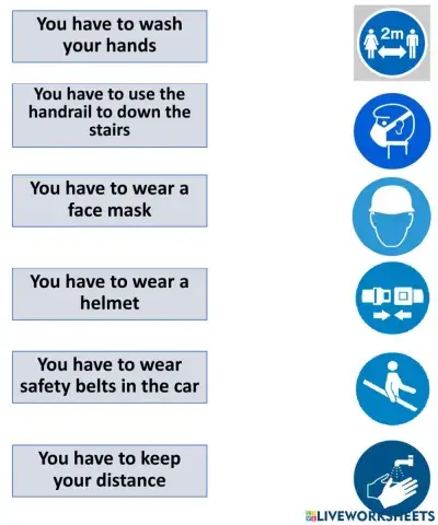 Mandatory signs-- Have to