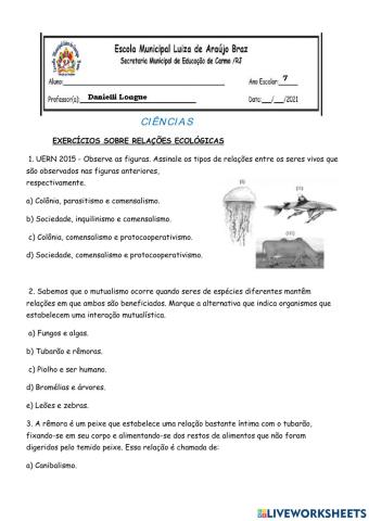 Os seres vivos se relacionam