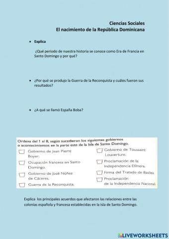 El nacimiento de la República Dominicana