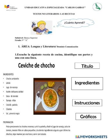 Adaptación recetas de cocina