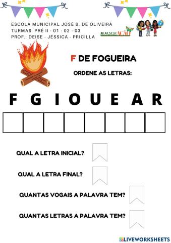 F de fogueira