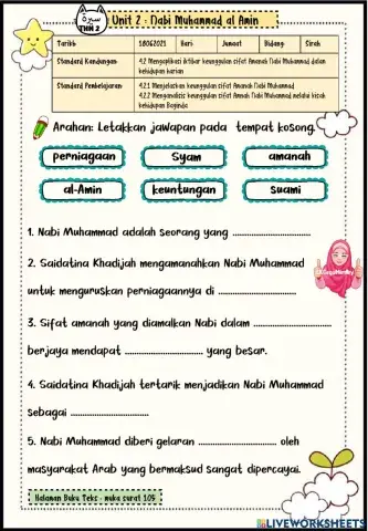 Sirah Tahun 2 : Nabi Muhammad al Amin