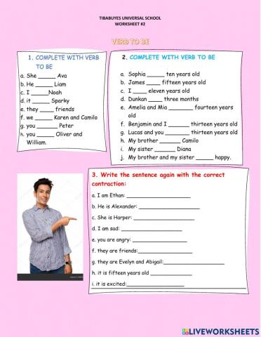 Verb to be, name and age