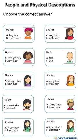 People and Physical Descriptions