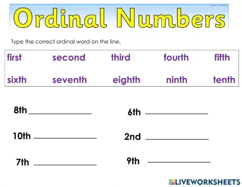 Ordinals (6)