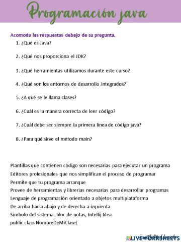 Programación java