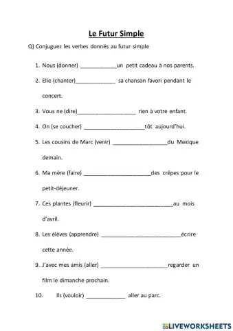 Le futur simple