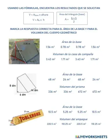 Calculo de volumen prisma triangular