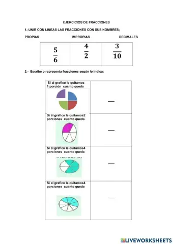 Ejercicios de fracciones