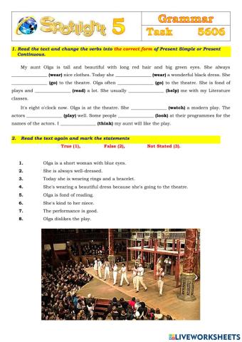 Spotlight 5 Task 5606