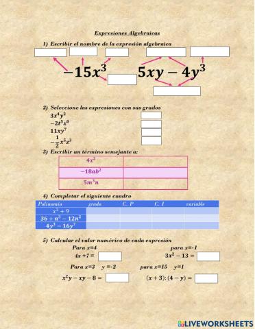 Expresiones Algebraicas