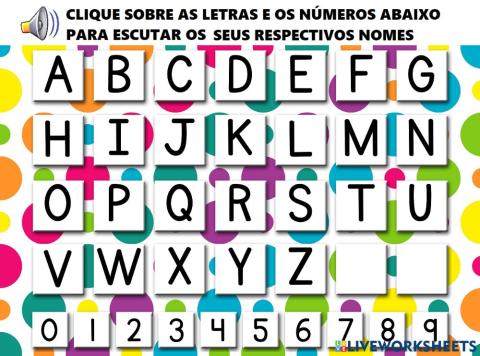 Alfabeto e números
