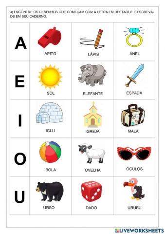 Atividades de português da plataforma