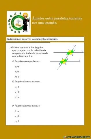 Ángulos entre paralelas