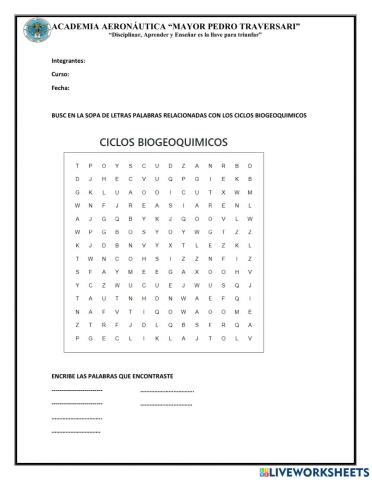 Ciclos biogeoquimicos