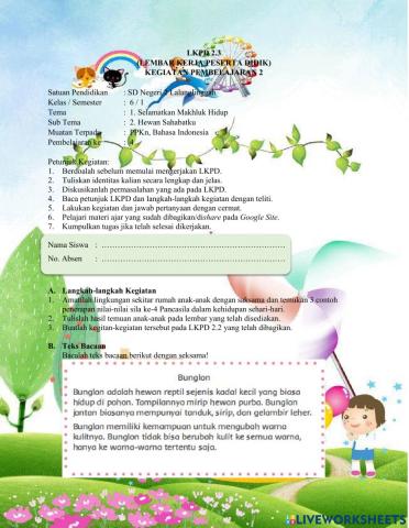 LKPD Rancangan Pembelajaran 2.3