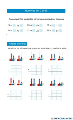Descomposicion y restas sin llevar