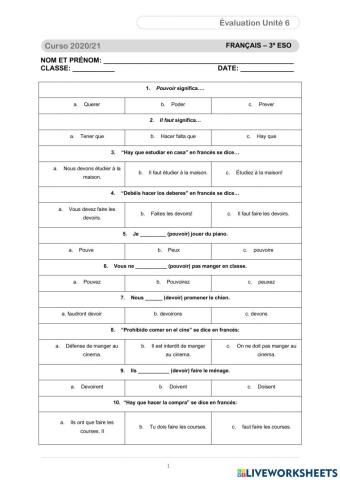 Examen Francés UD06