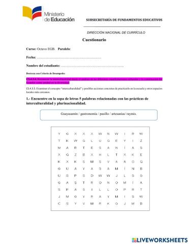 Interculturalidad y plurinacionalidad