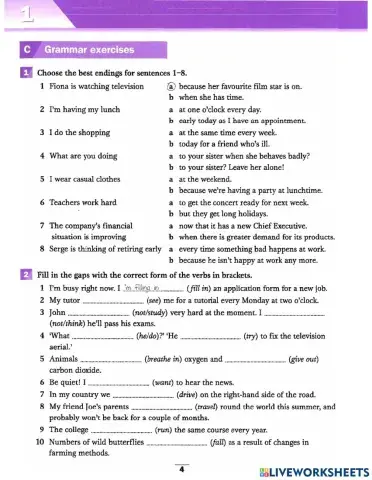 Pre-IELTS Present tenses