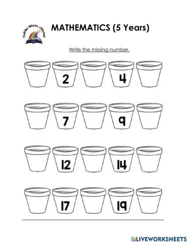 5 Years: Maths (Numbers)