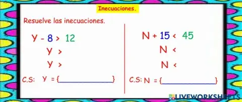 Inecuaciones