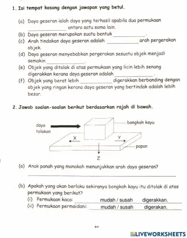 SAINS T6: Daya Geseran