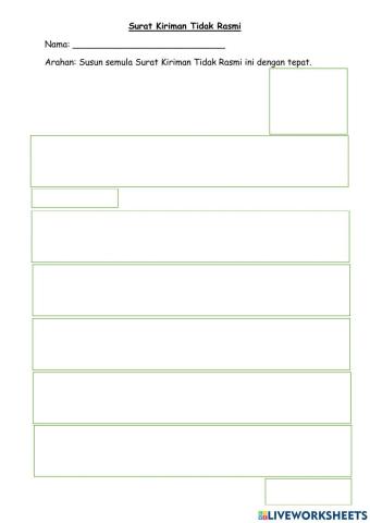 Latihan pengukuhan surat kiriman tidak rasmi