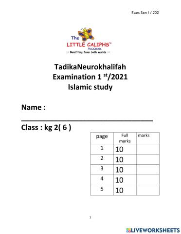 Islamic Studies Term 1