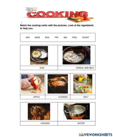 Cooking verbs