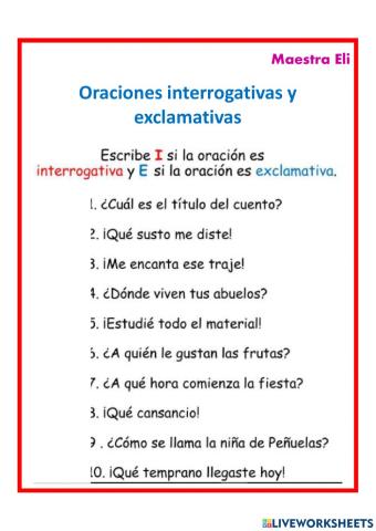 frase exclamativa