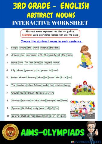 3rd-english grammar-abstract nouns