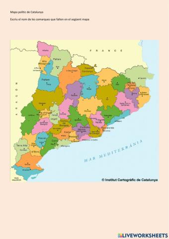 Mapa polític Catalunya