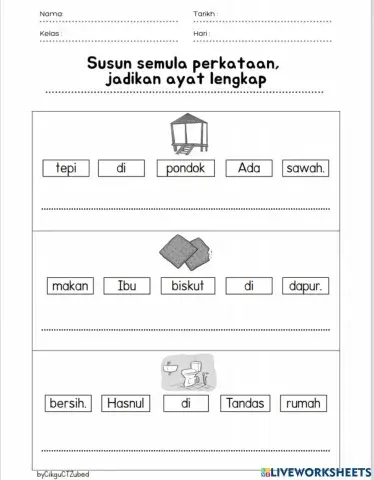 Susun perkataan jadi ayat