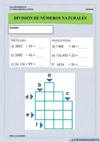 División entre números naturales