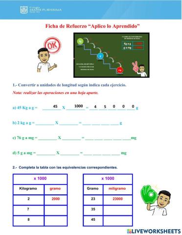 Conversiones de masa