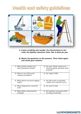 Healthy and safety guidelines